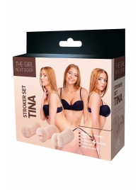 Набор из 3 мастурбаторов The Girl Next Door Tina - Dream Toys - в Якутске купить с доставкой