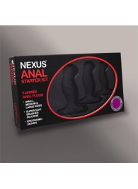 Набор из 3 массажеров простаты чёрного цвета NEXUS ANAL STARTER KIT - Nexus Range - в Якутске купить с доставкой