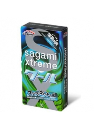 Презервативы Sagami Xtreme Mint с ароматом мяты - 10 шт. - Sagami - купить с доставкой в Якутске