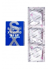 Розовые презервативы Sagami Xtreme FEEL FIT 3D - 3 шт. - Sagami - купить с доставкой в Якутске