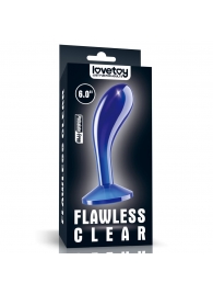 Синяя анальная втулка Flawless Clear Prostate Plug 6.0 - 15 см. - Lovetoy - в Якутске купить с доставкой