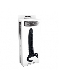 Чёрная насадка-фаллос для двойного проникновения INFLATABLE DILDO SLIM DONG  - 13,5 см. - Toyz4lovers - в Якутске купить с доставкой