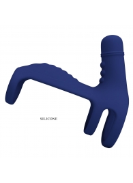 Синяя вибронасадка на пенис Vibrating Penis Sling - Baile - в Якутске купить с доставкой