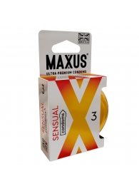 Презервативы анатомической формы Maxus Sensual - 3 шт. - Maxus - купить с доставкой в Якутске