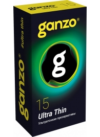 Прозрачные ультратонкие презервативы Ganzo Ultra thin - 15 шт. - Ganzo - купить с доставкой в Якутске