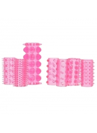 Набор из 7 розовых насадок на пенис ONE-A-DAY PENIS SLEEVES PINK - Seven Creations - в Якутске купить с доставкой