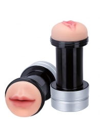 Двусторонний мастурбатор REALSTUFF 2 IN 1 HUMMER MOUTH   VAGINA - ротик и вагина - Dream Toys - в Якутске купить с доставкой