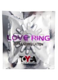 Прозрачное гелевое эрекционное кольцо с шипиками - Toyfa Basic - в Якутске купить с доставкой