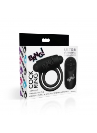 Черное эрекционное виброкольцо 28X Remote Control Vibrating Cock Ring   Bullet - XR Brands - в Якутске купить с доставкой