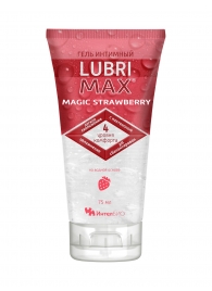 Интимный гель-смазка на водной основе Lubrimax Magic Strawberry - 75 мл. - ИнтелБИО - купить с доставкой в Якутске