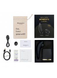 Набор для пар Golden Moments: Womanizer Premium 2 и We-Vibe Chorus - Womanizer купить в Якутске с доставкой в Orgasmix.ru Набор для пар Golden Moments: Womanizer Premium 2 и We-Vibe Chorus - Womanizer