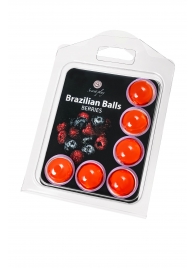 Набор из 6 шариков с массажным маслом Brazilian Balls с ароматом ягод - Secret Play - купить с доставкой в Якутске