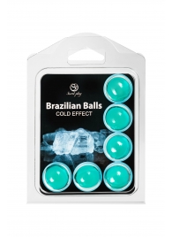 Набор из 6 шариков с массажным маслом Brazilian Balls с охлаждающим эффектом - Secret Play - купить с доставкой в Якутске