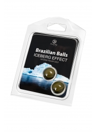 Набор из 2 шариков с массажным маслом Brazilian Balls с ледяным эффектом - Secret Play - купить с доставкой в Якутске