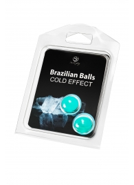 Набор из 2 шариков с массажным маслом Brazilian Balls с охлаждающим эффектом - Secret Play - купить с доставкой в Якутске