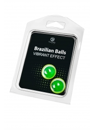 Набор из 2 шариков с массажным маслом Brazilian Balls с эффектом вибрации - Secret Play - купить с доставкой в Якутске