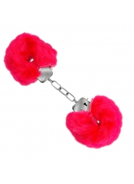 Красные меховые наручники Love с ключиками - Baile - купить с доставкой в Якутске