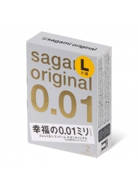 Презервативы Sagami Original 0.01 L-size увеличенного размера - 2 шт. - Sagami - купить с доставкой в Якутске