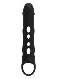 Черная насадка-удлинитель Vibrating Extender With Remote с вибрацией - Dream Toys - в Якутске купить с доставкой