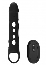 Черная насадка-удлинитель Vibrating Extender With Remote с вибрацией - Dream Toys - в Якутске купить с доставкой