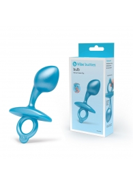 Голубая анальная пробка для массажа простаты Bulb Silicone Prostate Plug - 10,7 см. - b-Vibe - в Якутске купить с доставкой