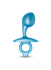 Голубая анальная пробка для массажа простаты Bulb Silicone Prostate Plug - 10,7 см. - b-Vibe - в Якутске купить с доставкой