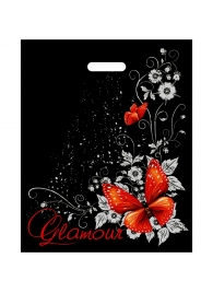 Черный пакет Glamour с вырубной ручкой (38х47 см) - Сима-Ленд - купить с доставкой в Якутске