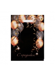 Пакет с вырубной ручкой и принтом в виде шариков (30х40 см) - Сима-Ленд - купить с доставкой в Якутске