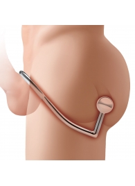 Кольцо на пенис с анальным стимулятором Stainless Steel Anal Hook   Cock Ring - BlueLine - в Якутске купить с доставкой