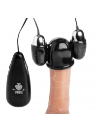 Черная стимулирующая насадка для головки полового члена Multi Speed Vibrating Penis Head Teaser - XR Brands - в Якутске купить с доставкой