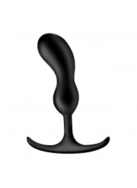 Черный массажер простаты с утяжелителями Premium Silicone Weighted Prostate Plug Medium - 16,3 см. - XR Brands - в Якутске купить с доставкой