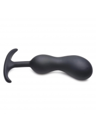 Черный массажер простаты с утяжелителями Premium Silicone Weighted Prostate Plug Large - 18,8 см. - XR Brands - в Якутске купить с доставкой