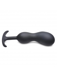 Черный массажер простаты с утяжелителями Premium Silicone Weighted Prostate Plug XL - 20,8 см. - XR Brands - в Якутске купить с доставкой