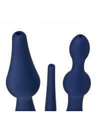 Набор из 3 универсальных насадок для анального душа Universal 3 Piece Silicone Enema Attachment Set - XR Brands - купить с доставкой в Якутске