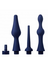 Набор из 3 универсальных насадок для анального душа Universal 3 Piece Silicone Enema Attachment Set - XR Brands - купить с доставкой в Якутске