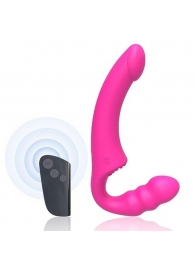 Розовый безремневой страпон Straples Strap-On Dildo - Erokay - купить с доставкой в Якутске