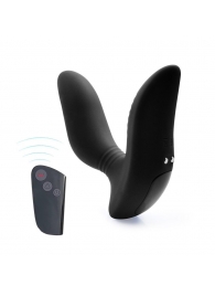 Черный вибромассажер простаты 3,5’’ Remote Control Curve P-spot Massager - 12 см. - Erokay - в Якутске купить с доставкой