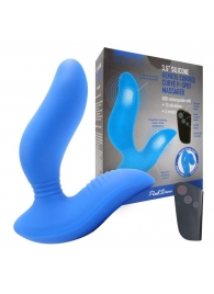 Синий вибромассажер простаты 3,5’’ Remote Control Curve P-spot Massager - 12 см. - Erokay - в Якутске купить с доставкой