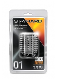 Прозрачная насадка с шипами STAY HARD COCK SLEEVE 01 CLEAR - Blush Novelties - в Якутске купить с доставкой