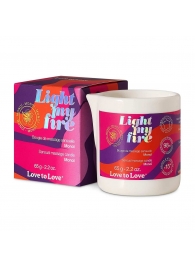 Массажная свеча Light My Fire с ароматом моной - 80 мл. - Love to Love - купить с доставкой в Якутске
