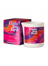 Массажная свеча Light My Fire Coconut с ароматом кокоса - 65 гр. - Love to Love - купить с доставкой в Якутске