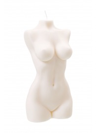Белая интерьерная свеча в форме женского торса - 850 гр. - Pecado - купить с доставкой в Якутске