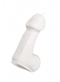 Белая свеча в форме пениса - 47 гр. - Pecado - купить с доставкой в Якутске