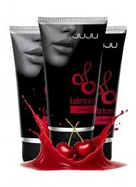 Набор из 3 съедобных лубрикантов JUJU со вкусом вишни - JuJu - купить с доставкой в Якутске Набор из 3 съедобных лубрикантов JUJU со вкусом вишни - JuJu - купить с доставкой в Якутске
