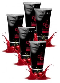 Набор из 5 съедобных лубрикантов JUJU со вкусом вишни - JuJu - купить с доставкой в Якутске Набор из 5 съедобных лубрикантов JUJU со вкусом вишни - JuJu - купить с доставкой в Якутске