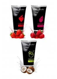 Набор из 3 съедобных лубрикантов JUJU (клубника, малина, кокос) - JuJu - купить с доставкой в Якутске Набор из 3 съедобных лубрикантов JUJU (клубника, малина, кокос) - JuJu - купить с доставкой в Якутске