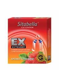 Стимулирующая насадка Sitabella Extender  Клубника - Sitabella - купить с доставкой в Якутске