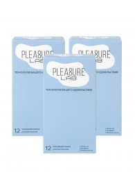 Набор из 3 упаковок ультратонких презервативов Pleasure Lab (по 12 шт.) - Pleasure Lab - купить с доставкой в Якутске