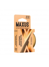 Точечные презервативы MAXUS 2000 Amazing Dots с железным кейсом - 3 шт. - Maxus - купить с доставкой в Якутске
