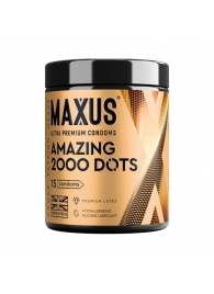 Точечные презервативы MAXUS 2000 Amazing Dots с железным кейсом - 15 шт. - Maxus - купить с доставкой в Якутске